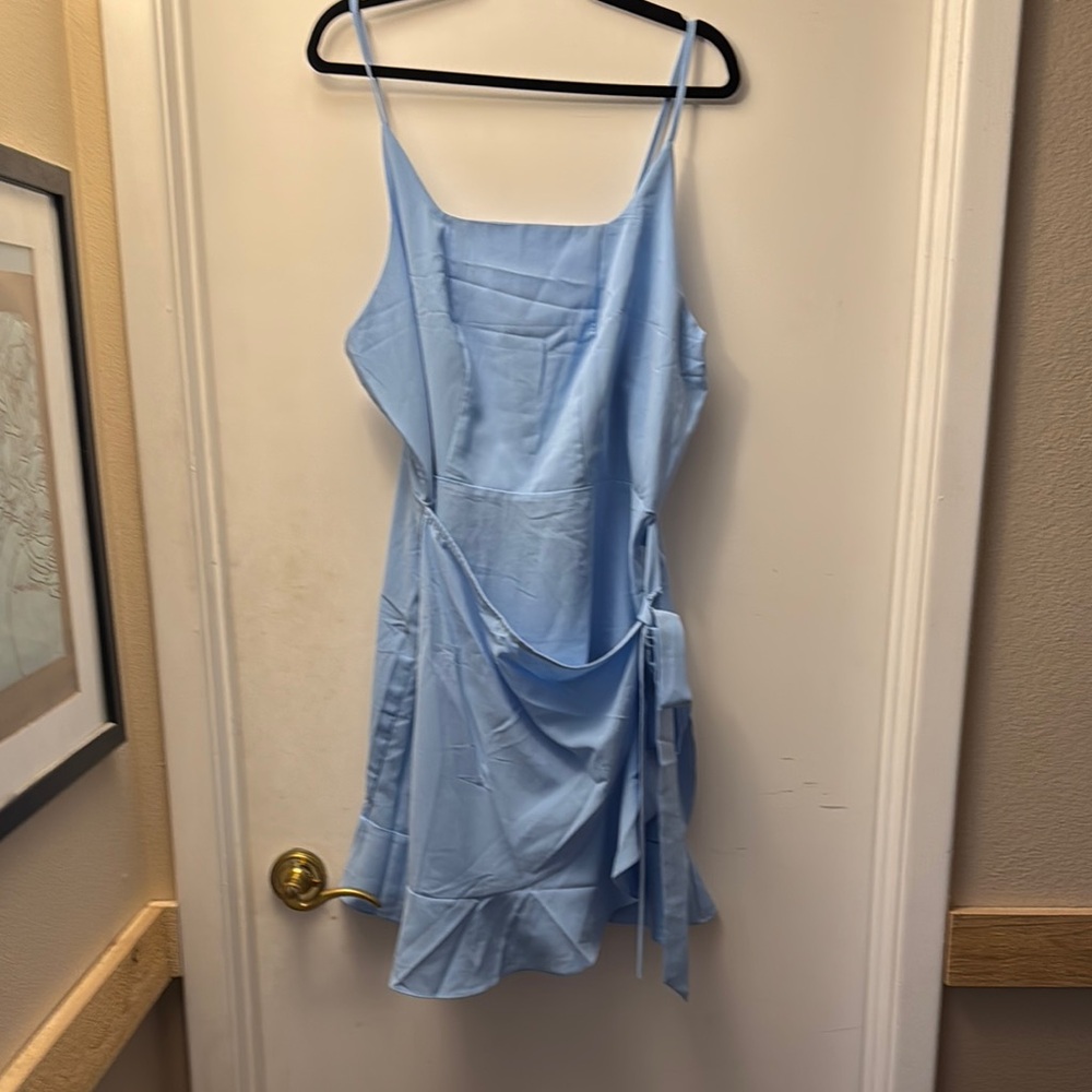 Source Unknown Light Blue Mini Dress